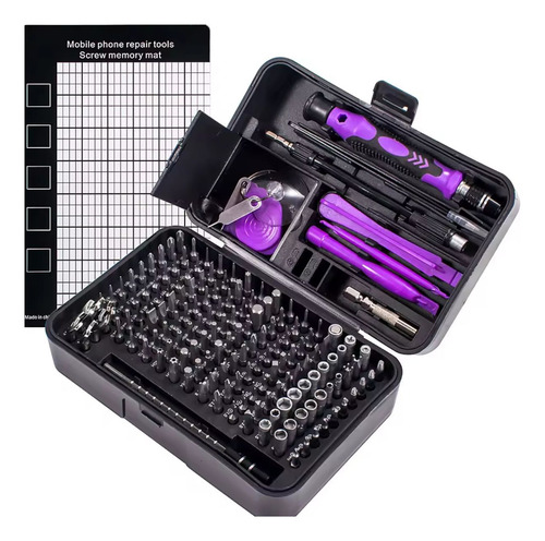Kit Ferramentas 170 Pç Magnética P/ Reparo Técnico Notebook