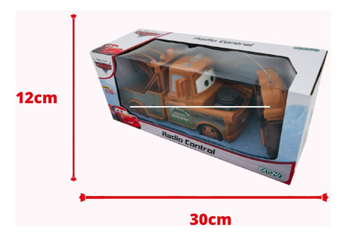 Imagen 2 de 5 de Mate Cars Auto A Radio Control Tow Mater Pixar Orig. Ditoys Color Marrón