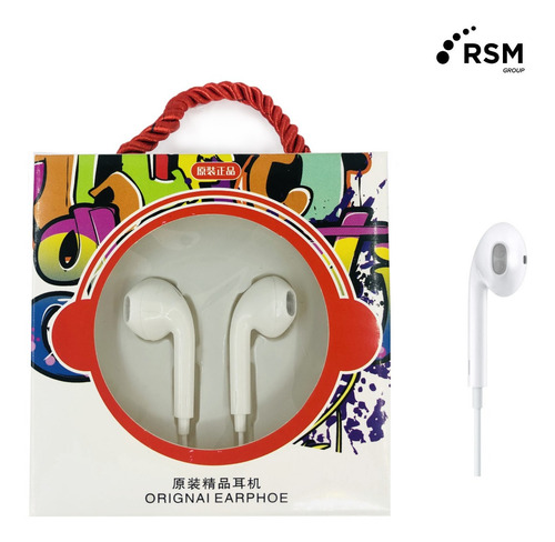 Auricular Stereo Blanco Con Microfono Promo!