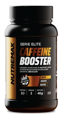 Cafeína Nutremax Caffeine Booster Sin Tacc 30 Capsulas