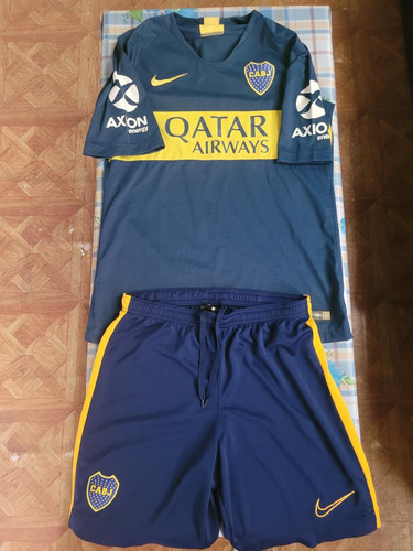 Conjunto Camiseta + Short De Boca Juniors Qatar Airways 2018