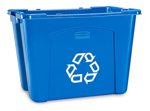 Rubbermaid Contenedor Tipo Gaveta Reciclaje-63.6l, Azul