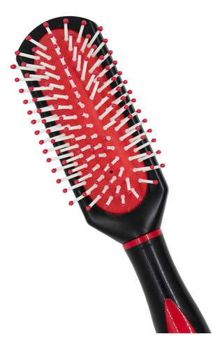 Diswald & Co Cepillo Neumático Angosto Peinado Pelo Cod 385 Color Negro y Rojo