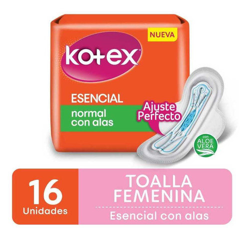 Toallas Femeninas Kotex Esencial X16un Kotex