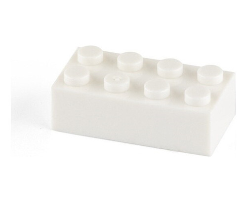 Imagen 2 de 5 de 40 Bloques Construccion Compatible Lego 4x2 Grueso Blanco