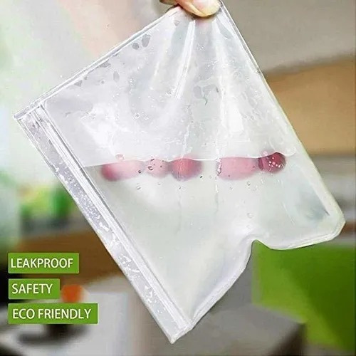 Imagen 3 de 6 de Bolsas De Silicon Reutilizables Para Alimentos Pack 10 Pzas