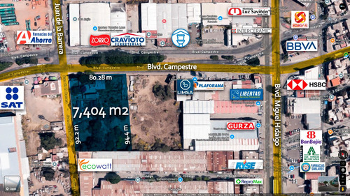 Terreno En Venta Blvd. Campestre, León, Guanajuato 7404 M2
