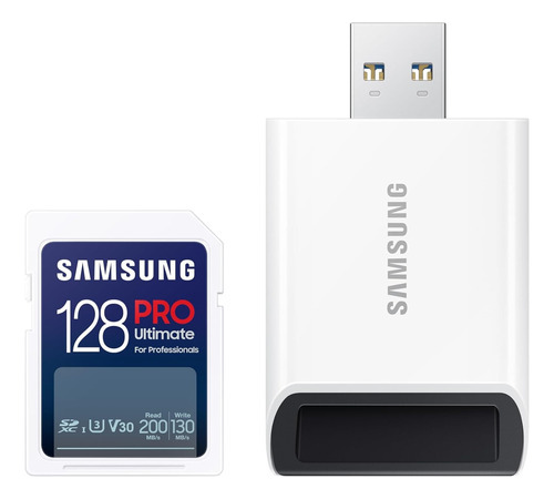 Tarjeta Memoria Sd Samsung Pro Ultimate Lector 128gb 200mb/s