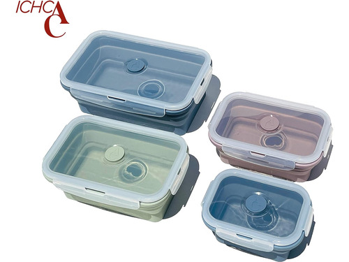 Tupper Ichc Ld-y029 4 Recipientes Plegables De Silicona