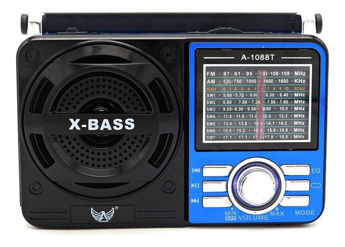 Rádio Portátil Altomex A-1088 Fm/am/sw1-7 Azul