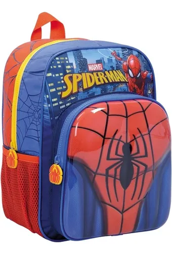 Mochila Con Carro Spiderman 16 Pulgadas 38227 Wabro