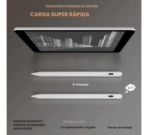 Lápiz Óptico Stylus Pluma Para iPad,rechazo Palma + Iman