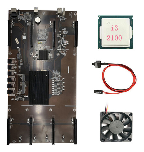 Placa Base Minera Eth80 B75 Bct+cpu I3 2100+ventilador De Re