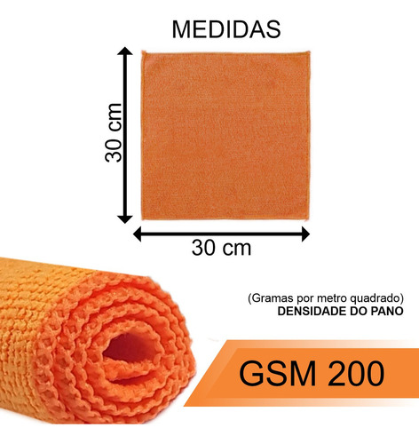6 Unds Pano Microfibra 30x30 Ideal P/ Limpeza Diversa Macio