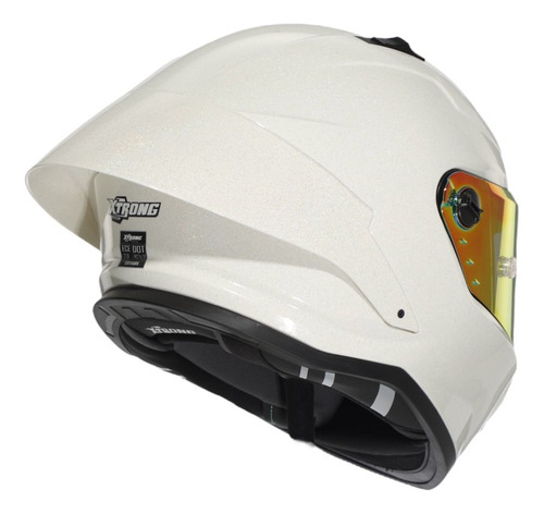 Casco Certificado Moto Ece 2206 Integral Xtrong Blanco Perla Blanco Holográfico L