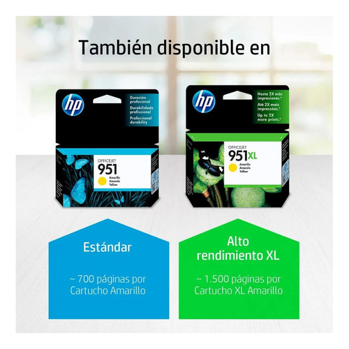 Cartucho De Tinta Hp 951xl Original Cn048a Amarillo