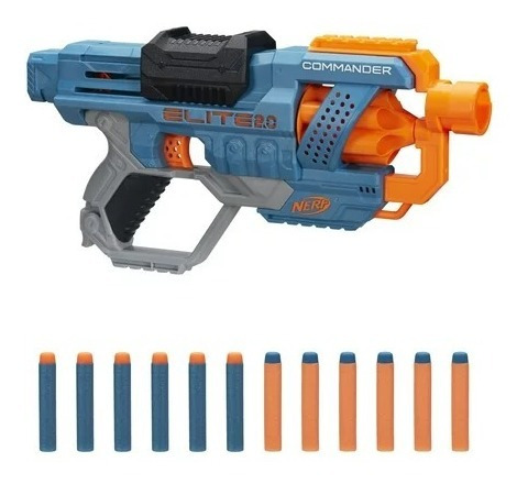 Pistola Nerf Elite 2.0 Commander Rd-6 Blaster Con 12 Dardos