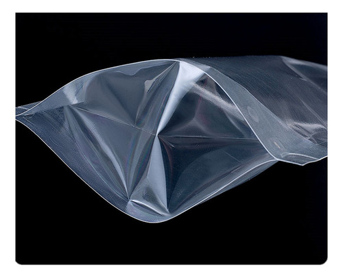 Saco Stand Up Pouch Transparente Fecho Zip12x19+4 50 Unid.