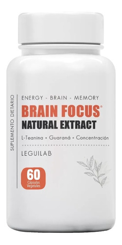 Brain Focus - Nootrópico. Cafeina + Teanina + Envio Gratis.
