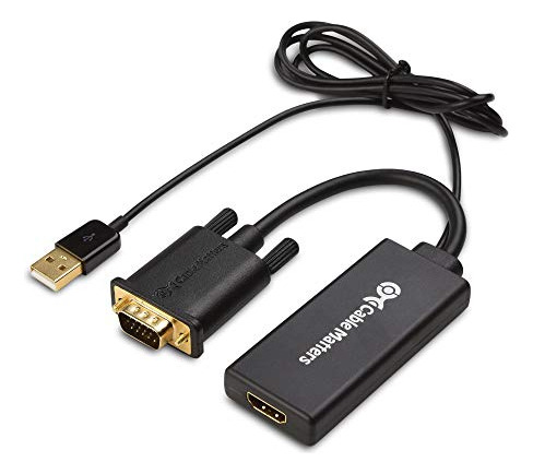 Adaptador Vga A Hdmi Con Audio Para Monitor Y Tv