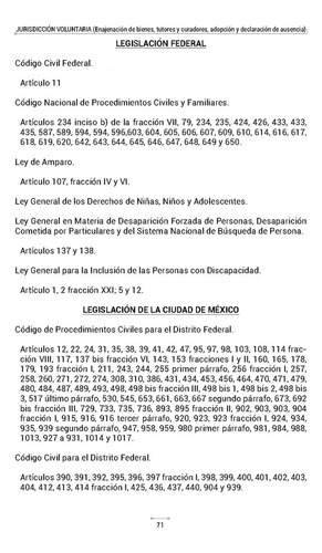Jurisdicción Voluntaria (enajenación De Bienes, Tutores Y Curadores, Adopción Y Declaración De Ausencia)