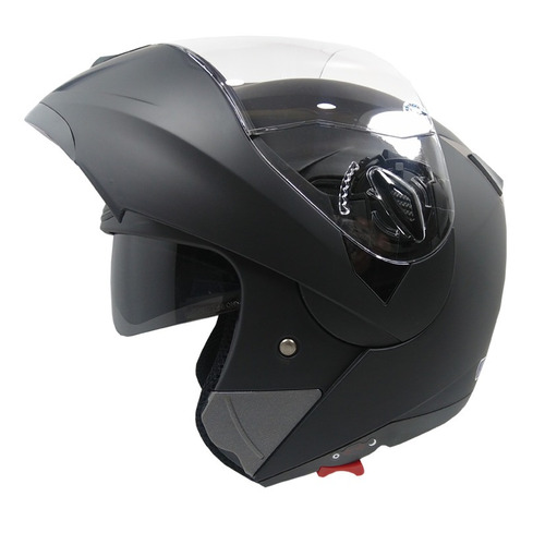 Casco Moto Abatible Certificado Negro Mate 