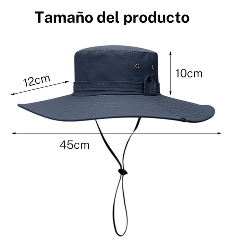 Sombrero Para El Sol Protector Gorro Pescador Anti-uv Visera