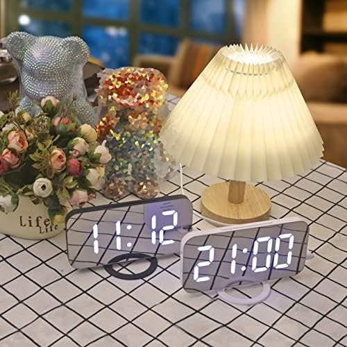 Reloj Despertador Wulawindy, Pantalla Led Grande, Con Cargad