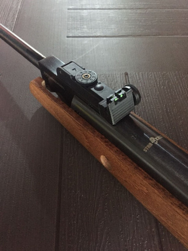 Imagen 3 de 6 de Rifle Aire Comprimido 5.5mm Con Mira Fibra Optica 1100pps B7
