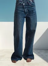 Comprar Jean Azul Nuevo De Zara Cintura Cruzada Con Etiqueta