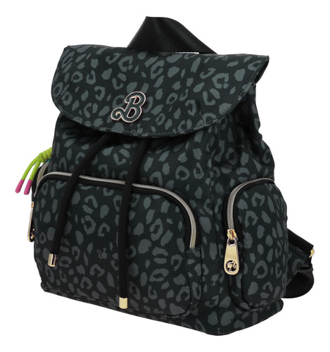 Bolso Tipo Backpack Barbie Gorétt Con Colgante Estrella P25 Negro Lisa Níquel Negro