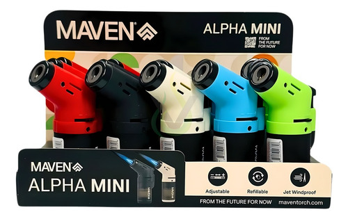 Encendedor Maven Alpha Mini Ligther Soplete Caja 15 Piezas