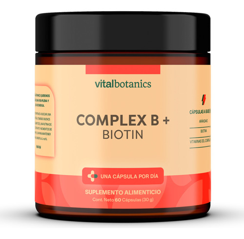 Vitaminas Complejo B + Biotina + Arandano 60 Capsulas