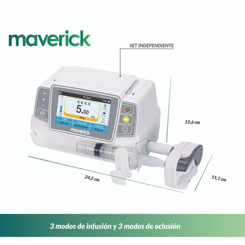 Imagen 3 de 8 de Bomba De Infusión Jeringa Maverick Sp-50 Premium