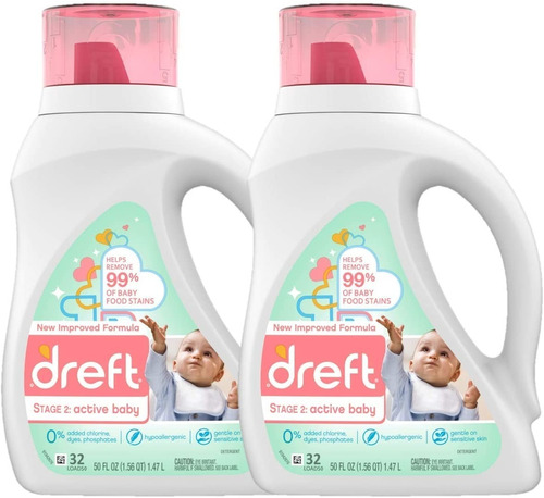 Jabón Detergente Líquido Para Ropa Para Bebés Dreft