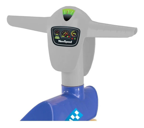 Imagem 4 de 5 de Triciclo New Speed Police Azul Com Empurrador - Xplast