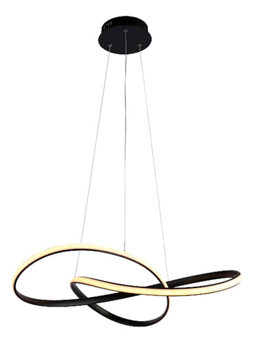 Pendente Atom Preto 63cm 36w 3000k Led - Hm019b - Bella