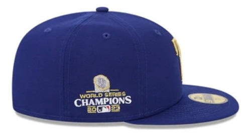 Gorra New Era Rangers Texas 59fifty Plana Campeones 2023 Oro