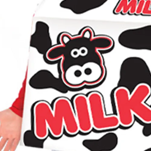 Disfraz De Cosplay Con Caja De Cartón De Leche Para Niños