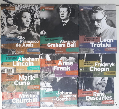 Livro Grandes Biografias No Cinema 10 Volumes Livro-dvd - Coleção Folha [00]