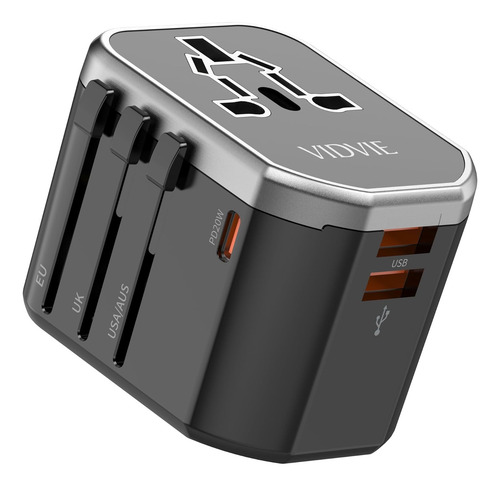 Enchufe Universal Vidvie Puerto Usb Carga Rapida Tipo C