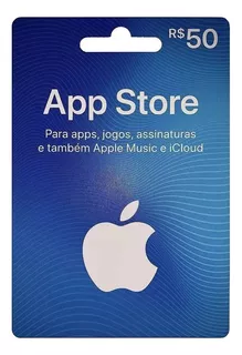 Cartão Gift Card App Store R$ 50 Apple Itunes Brasil