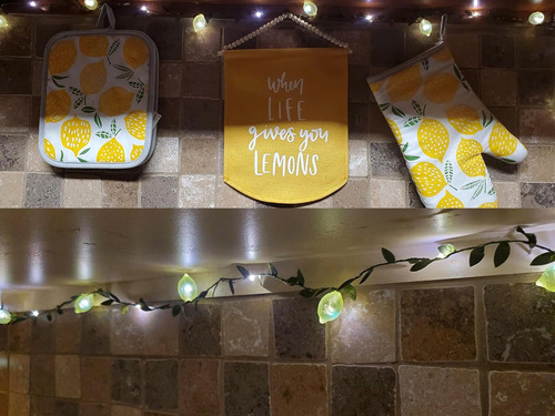 Luces De Cuerda De Decoración De Limón Cadena De Luz De Func