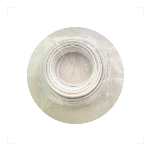 Cable Rg6 blanco Metro Rg06, antena de TV crimpada coaxial de 25 m