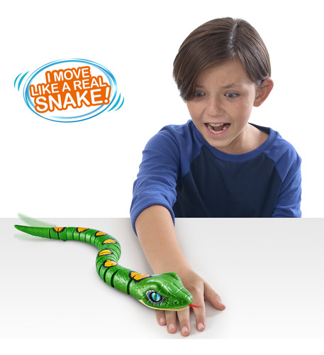 Zuru Robo Alive Slithering Snake Series 3 Serpiente Robótica Robotic Snake Verde