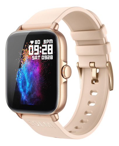 Colmi P28plus dorado Smartwatch con llamadas de voz, Ip68 impermeable, pantalla Táctil Hd De 1,9", lectura de información, vigilancia de la salud, Apto para hombre y mujer