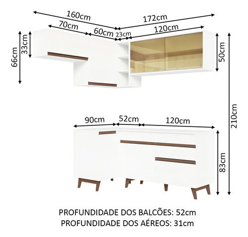 Cocina Integral Completa Modular Madesa Reims 332cm Color Blanco