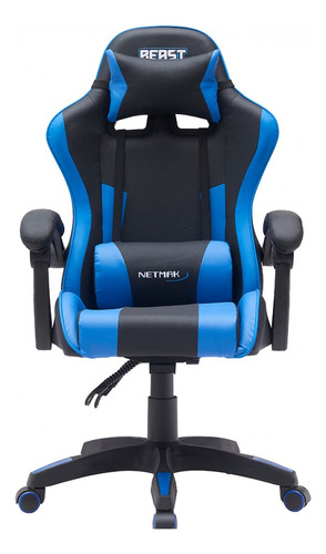 Silla Gamer Beast Netmak 2 Almohadones Reclinable Pcreg