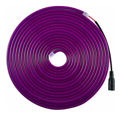 Neon Flex 5m Ip68 12v Sumergible Incluye Fuente Driver 6mm. Color de la luz Morado