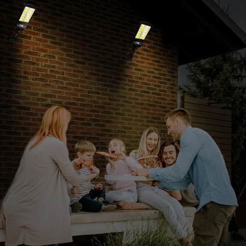 Luz Solar Con Sensor Doméstico 12 Celdas Control Remoto